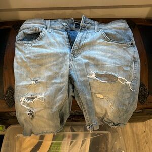 Express Denim distressed shorts
